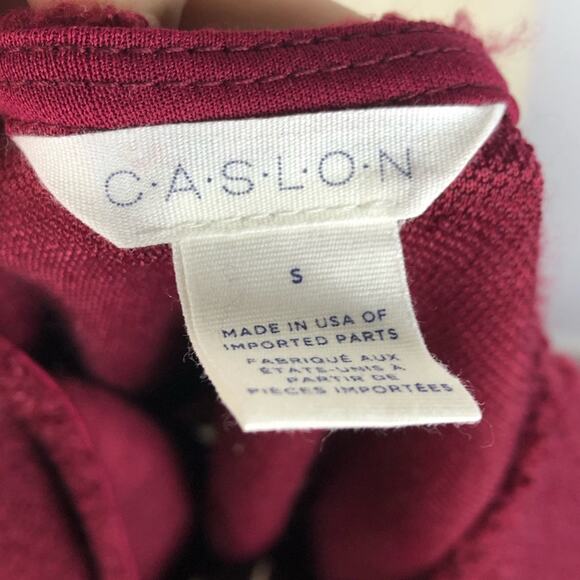 CASLON Red Faux Shearling Teddy Sweater S NWT - Picture 6 of 7